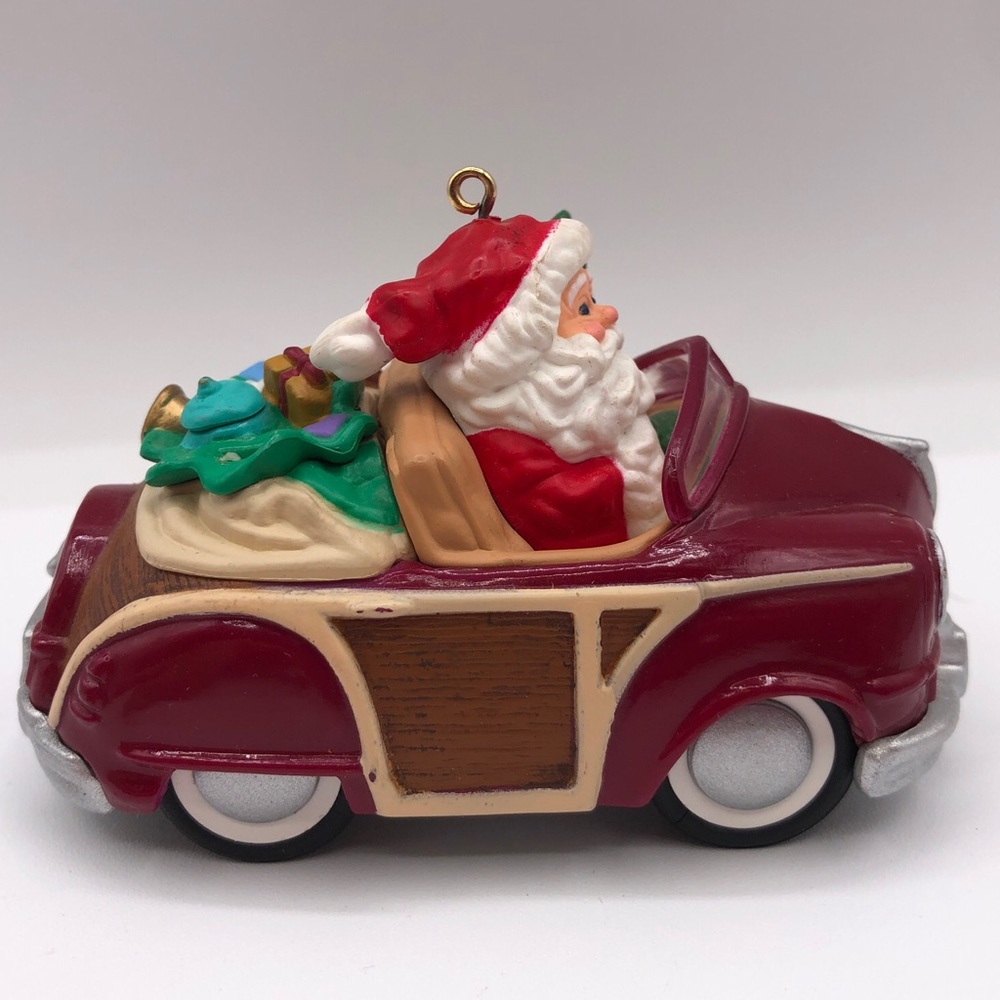 Hallmark Keepsake Ornament 1987 Santa’s Woody 9th In The Here Comes Santa Series